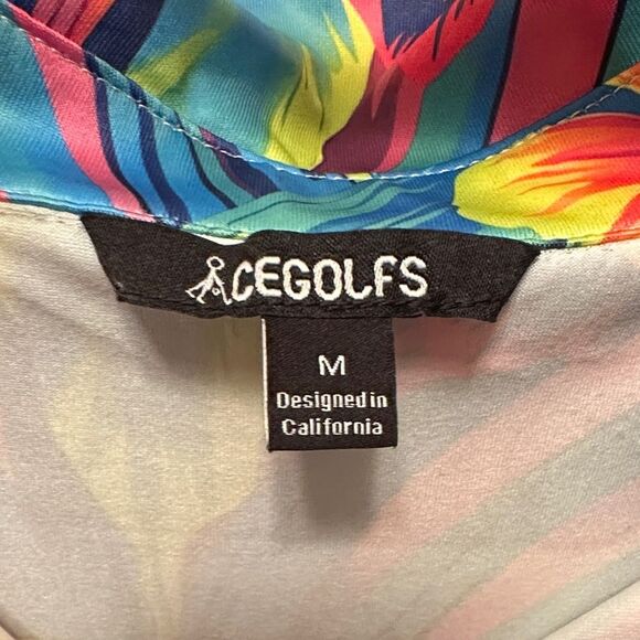 Acegolfs Vibrant Floral Sleeveless Blouse Size M Golfing, Outdoor Adventures - Picture 2 of 4